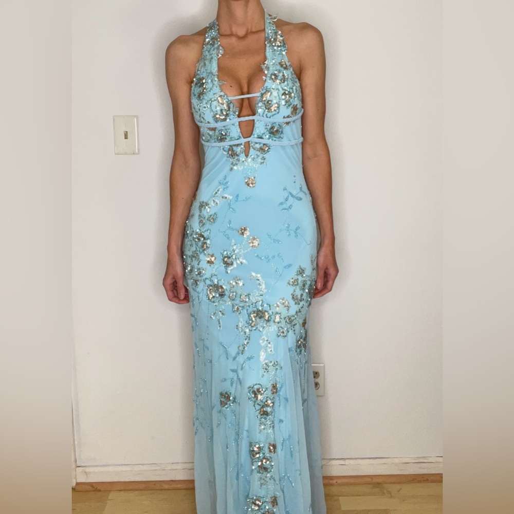Attitudes by Debra baby blue prom dress in size XS